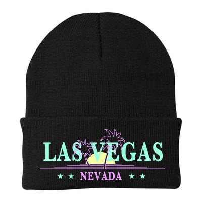 Las Vegas Retro Sunset Palm Trees Knit Cap Winter Beanie
