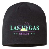 Las Vegas Retro Sunset Palm Trees Sustainable Beanie