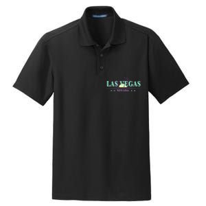 Las Vegas Retro Sunset Palm Trees Dry Zone Grid Polo