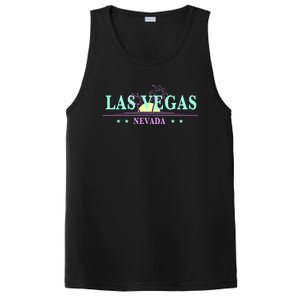 Las Vegas Retro Sunset Palm Trees PosiCharge Competitor Tank