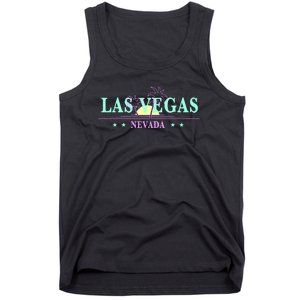 Las Vegas Retro Sunset Palm Trees Tank Top