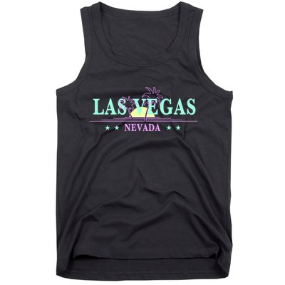 Las Vegas Retro Sunset Palm Trees Tank Top