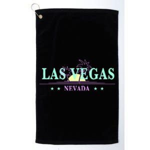 Las Vegas Retro Sunset Palm Trees Platinum Collection Golf Towel