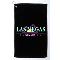 Las Vegas Retro Sunset Palm Trees Golf Towel