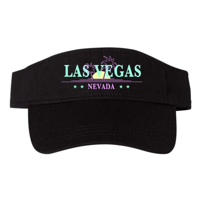 Las Vegas Retro Sunset Palm Trees Valucap Bio-Washed Visor