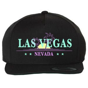 Las Vegas Retro Sunset Palm Trees Wool Snapback Cap