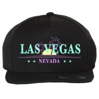 Las Vegas Retro Sunset Palm Trees Wool Snapback Cap