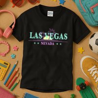 Las Vegas Retro Sunset Palm Trees Kids T-Shirt