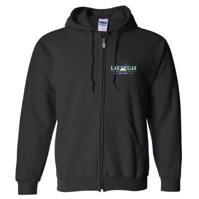 Las Vegas Retro Sunset Palm Trees Full Zip Hoodie
