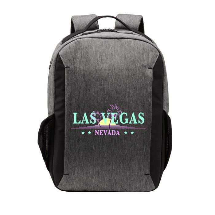 Las Vegas Retro Sunset Palm Trees Vector Backpack