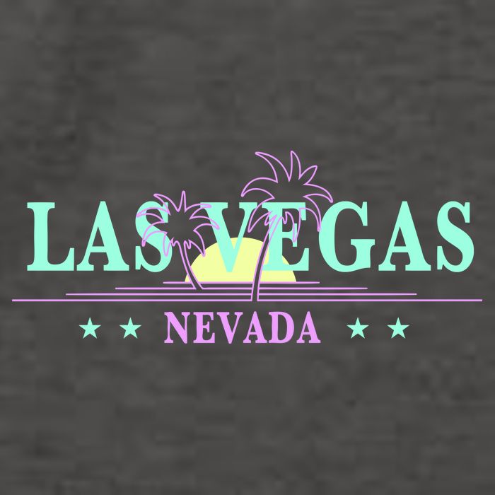 Las Vegas Retro Sunset Palm Trees Vector Backpack