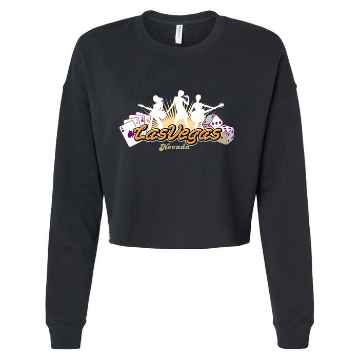 Las Vegas Rock Cropped Pullover Crew