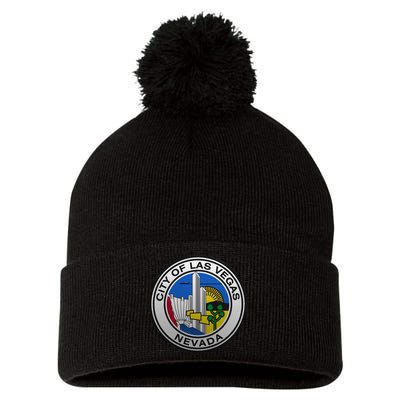 Las Vegas Seal Pom Pom 12in Knit Beanie