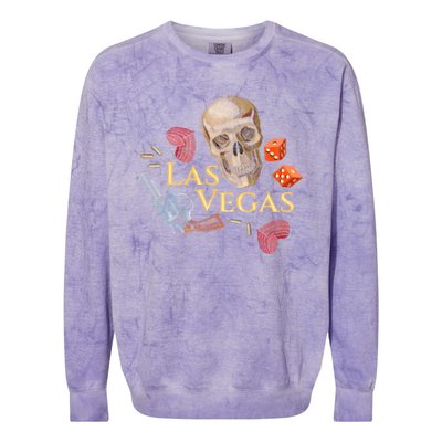 Las Vegas Sin City Colorblast Crewneck Sweatshirt