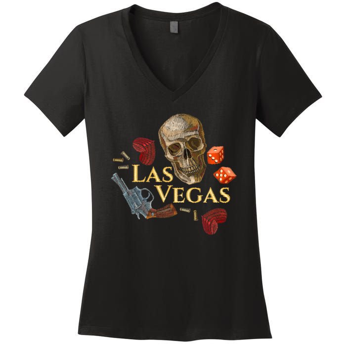 Las Vegas Sin City Women's V-Neck T-Shirt