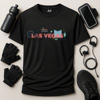 LAS Vegas Sketch Skyline Cooling Performance Crew T-Shirt