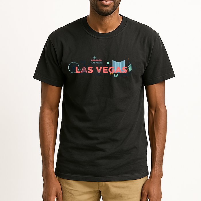LAS Vegas Sketch Skyline Tall T-Shirt