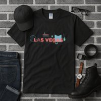 LAS Vegas Sketch Skyline Tall T-Shirt