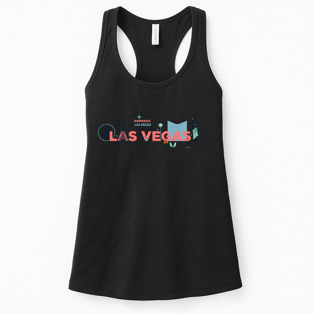 LAS Vegas Sketch Skyline Womens Tank Top