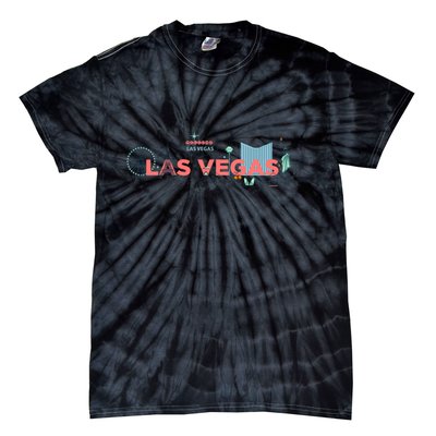 LAS Vegas Sketch Skyline Tie-Dye T-Shirt