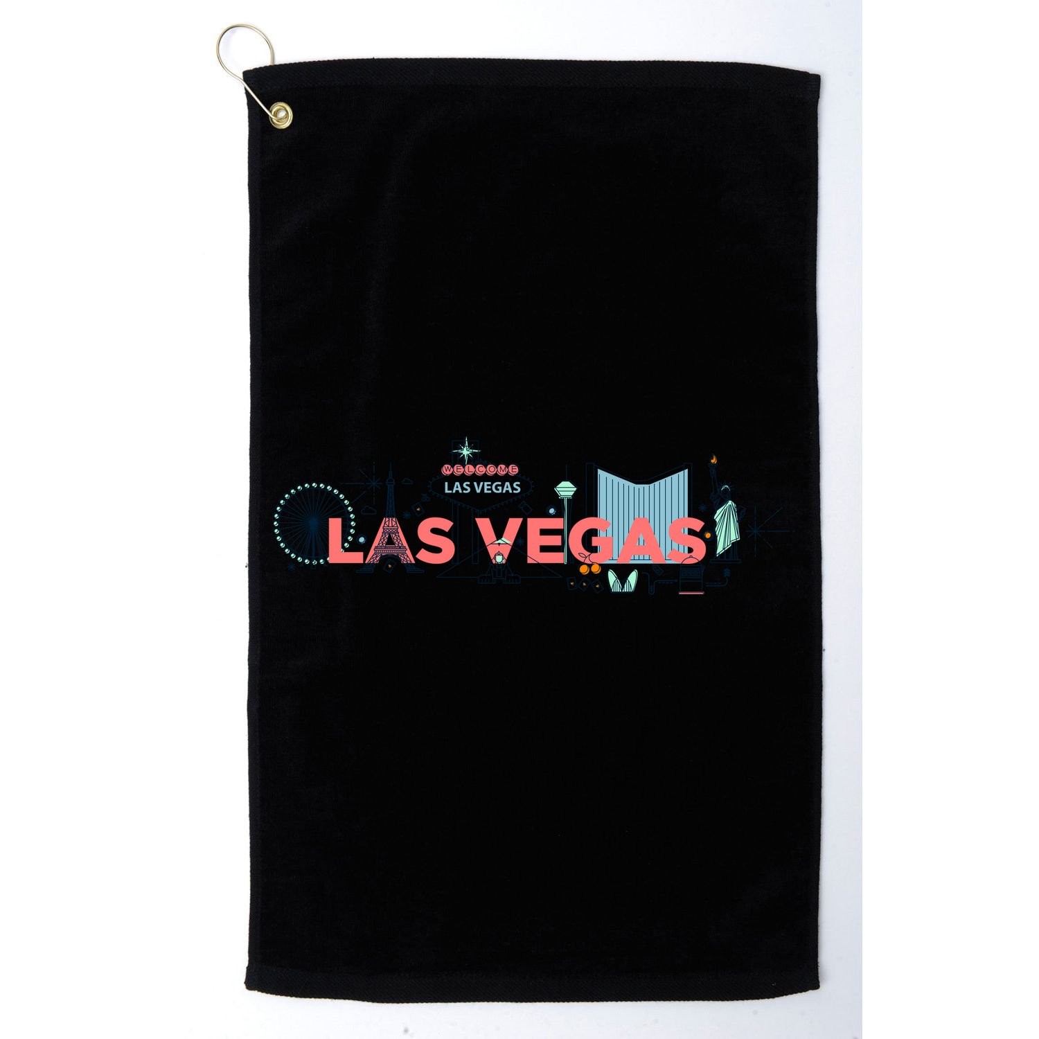 LAS Vegas Sketch Skyline Golf Towel