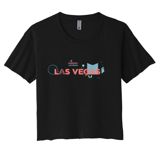 LAS Vegas Sketch Skyline Crop Top