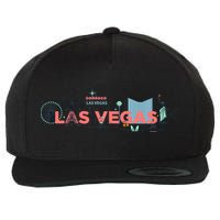 LAS Vegas Sketch Skyline Wool Snapback Cap