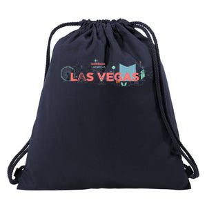 LAS Vegas Sketch Skyline Drawstring Bag