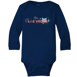 LAS Vegas Sketch Skyline Baby Long Sleeve Bodysuit