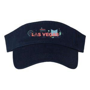 LAS Vegas Sketch Skyline Valucap Bio-Washed Visor