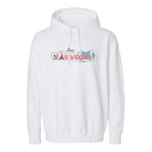 LAS Vegas Sketch Skyline Garment-Dyed Fleece Hoodie