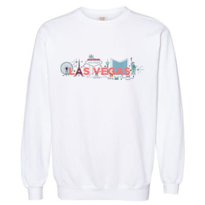 LAS Vegas Sketch Skyline Garment-Dyed Sweatshirt