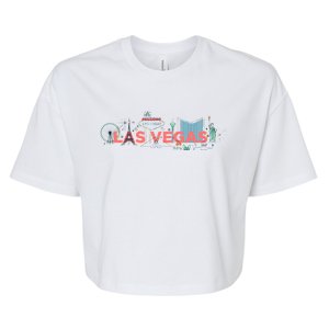 LAS Vegas Sketch Skyline Bella+Canvas Jersey Crop Tee