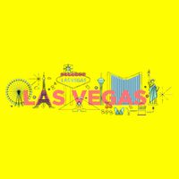 LAS Vegas Sketch Skyline Button