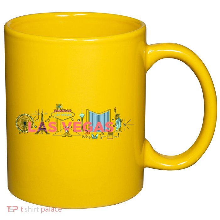 LAS Vegas Sketch Skyline 11oz C Handle Ceramic Mug