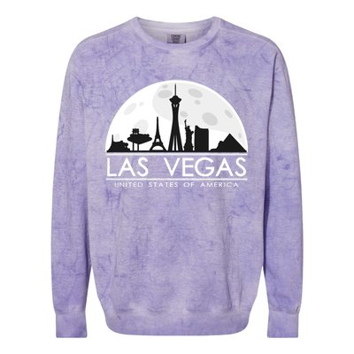 Las Vegas Skyline Colorblast Crewneck Sweatshirt