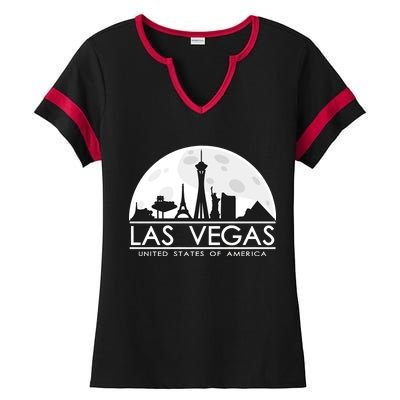 Las Vegas Skyline Ladies Halftime Notch Neck Tee