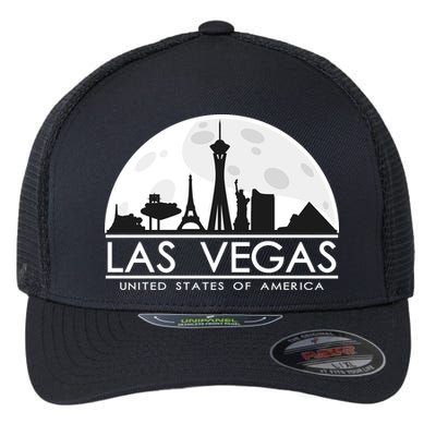 Las Vegas Skyline Flexfit Unipanel Trucker Cap