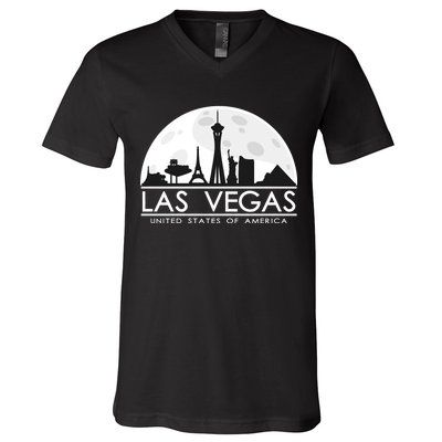 Las Vegas Skyline V-Neck T-Shirt