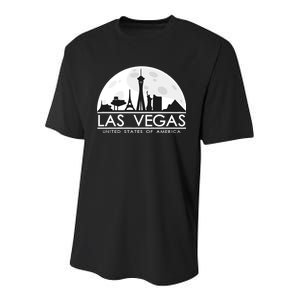 Las Vegas Skyline Youth Performance Sprint T-Shirt