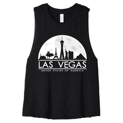 Las Vegas Skyline Women's Racerback Cropped Tank