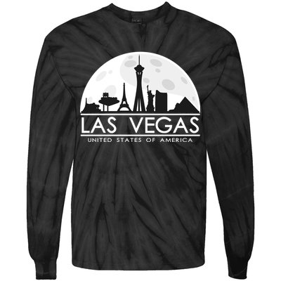 Las Vegas Skyline Tie-Dye Long Sleeve Shirt