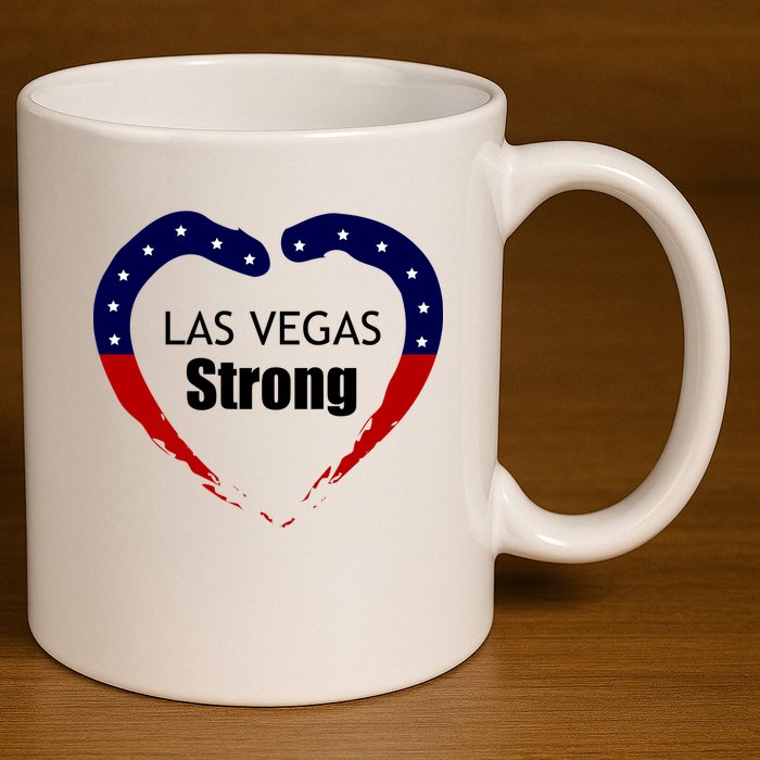 Las Vegas Strong 11oz C Handle Ceramic Mug