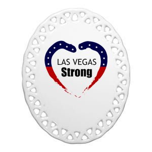 Las Vegas Strong Ceramic Oval Ornament