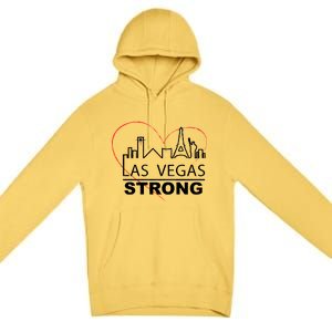 Las Vegas Strong Heart Skyline Premium Pullover Hoodie