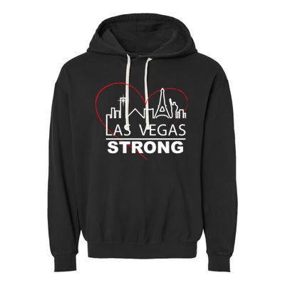 Las Vegas Strong Heart Skyline Garment-Dyed Fleece Hoodie