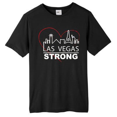 Las Vegas Strong Heart Skyline Tall Fusion ChromaSoft Performance T-Shirt