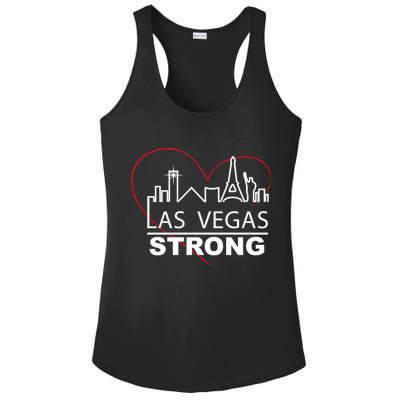 Las Vegas Strong Heart Skyline Ladies PosiCharge Competitor Racerback Tank