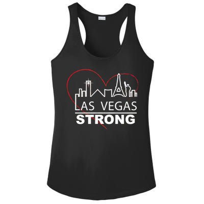 Las Vegas Strong Heart Skyline Ladies PosiCharge Competitor Racerback Tank