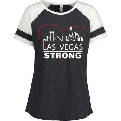 Las Vegas Strong Heart Skyline Enza Ladies Jersey Colorblock Tee